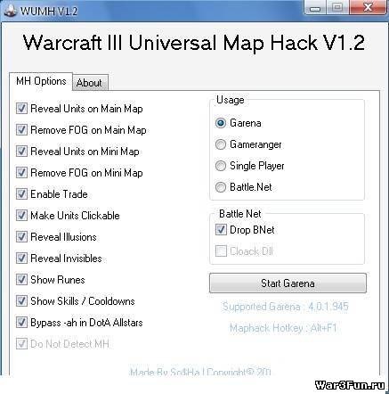Warcraft III Universal Map Hack v1.2, 