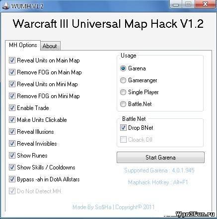 Warcraft III Universal Map Hack 1.3, 