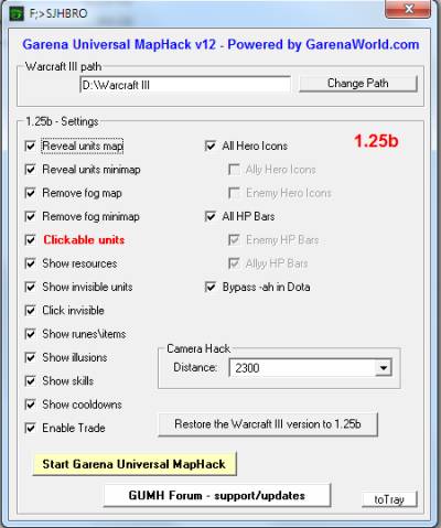 Garena Universal MapHack v12 - для 1.25b,GUMH 12, 